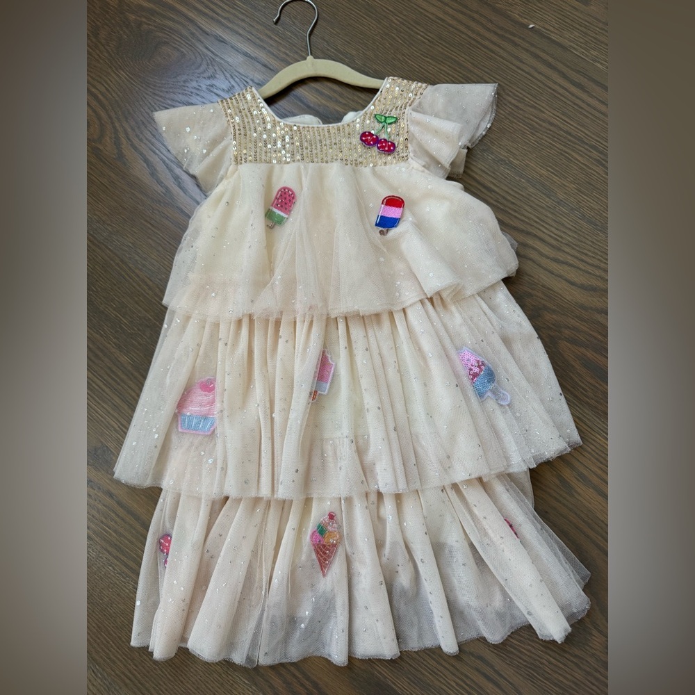 Lola + The Boys tulle dress with Sequin Accents
